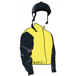 AMARILLO, MANGAS NEGRAS, CASCO NEGRO